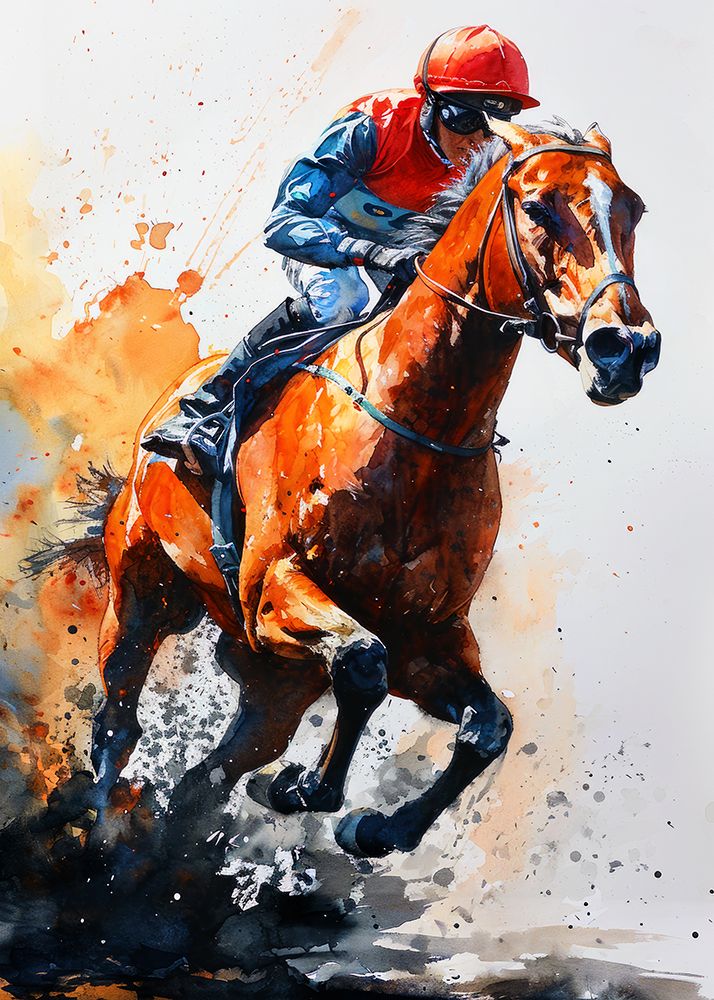 Sport Horse Rider 3 art print by Justyna Jaszke for $57.95 CAD