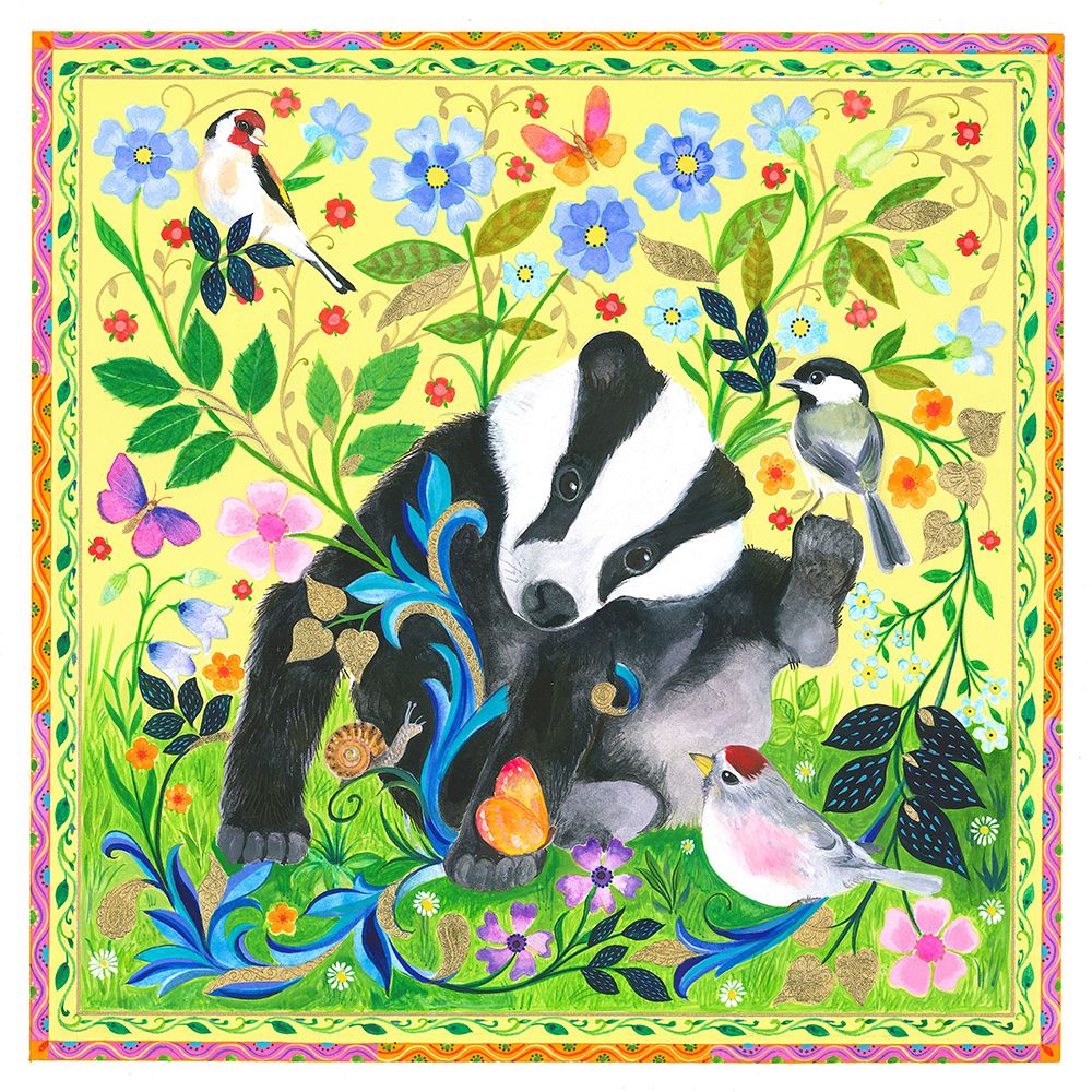 The Baby Badger Garden art print by Isabelle Brent for $57.95 CAD