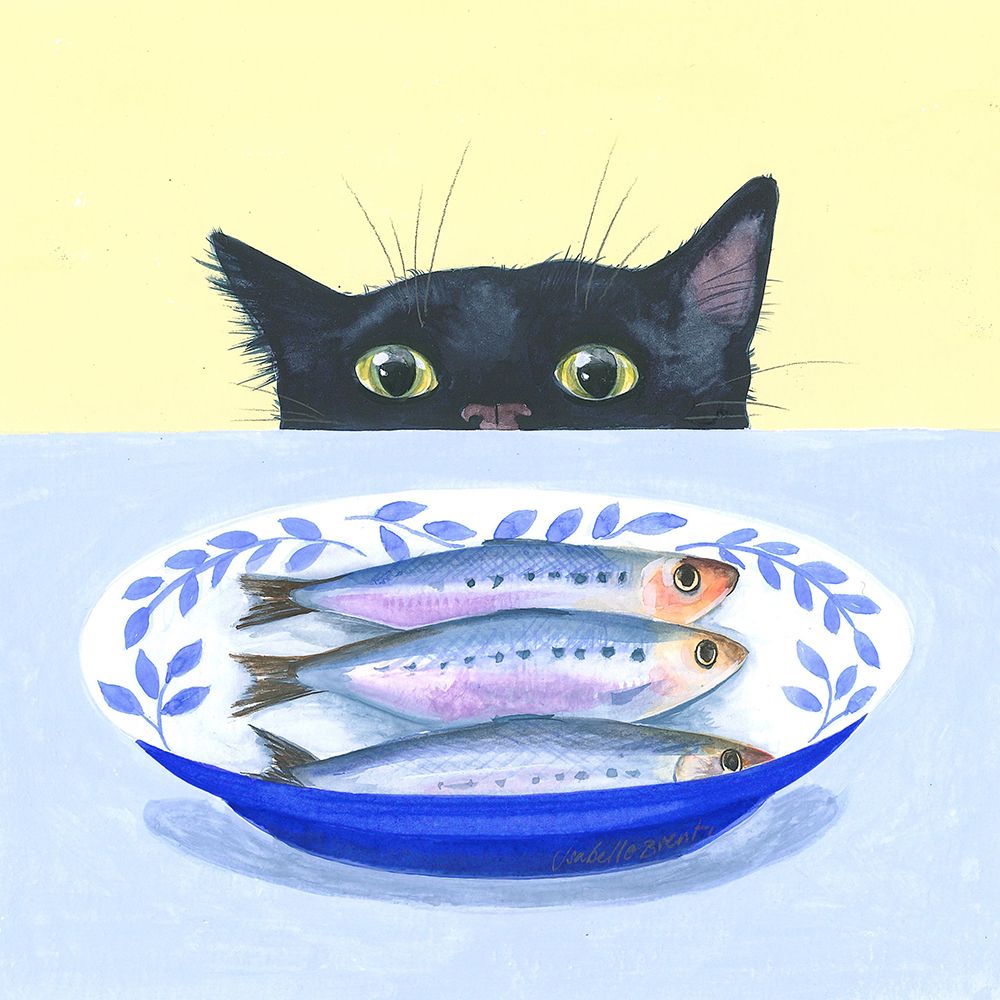 Gourmet Cat art print by Isabelle Brent for $57.95 CAD