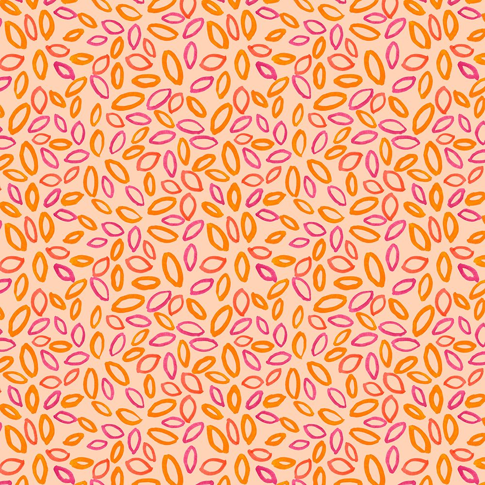 Petals Oval Pink Orange On Peach art print by Michele Channell for $57.95 CAD
