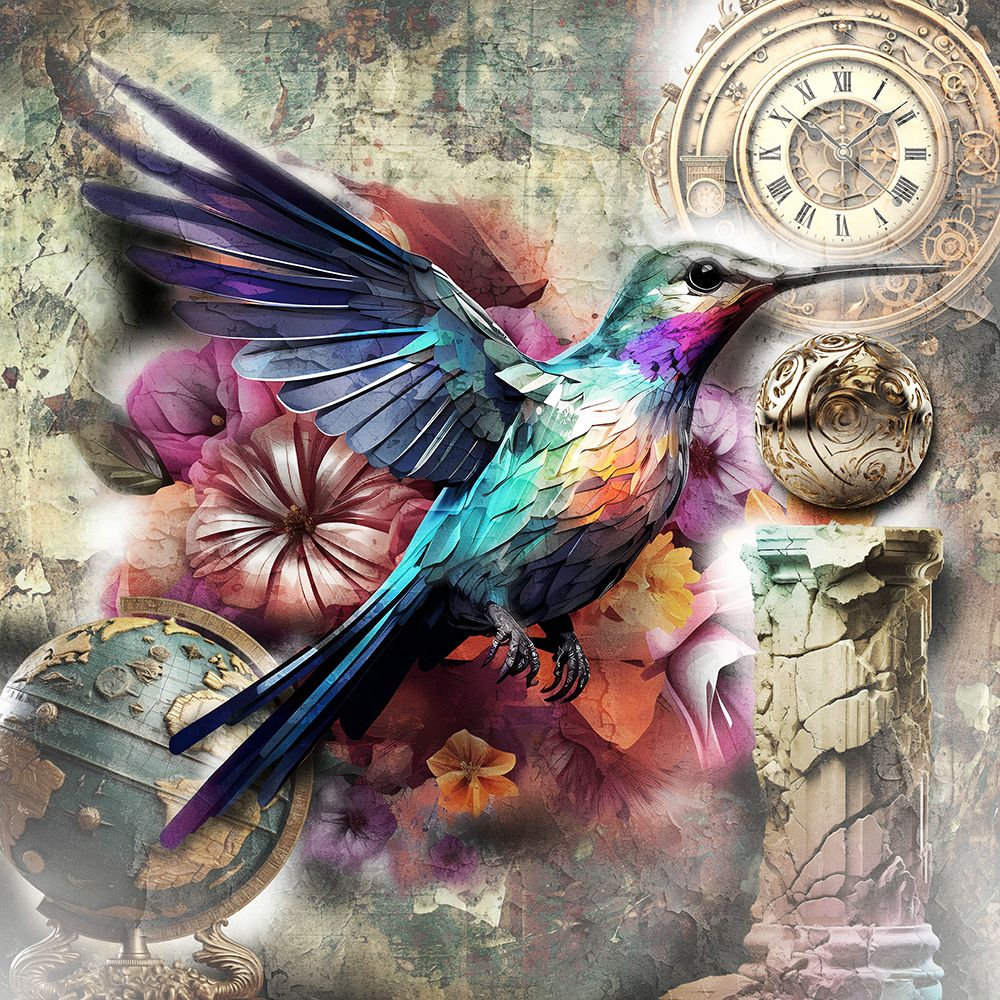 Bird and flowers 2 art print by Rafal Kulik for $57.95 CAD