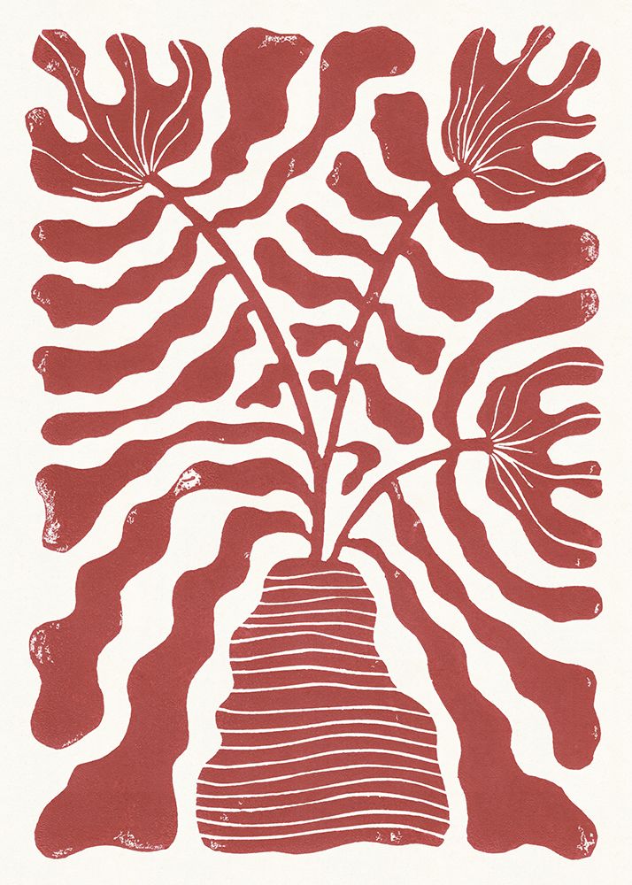 Red Flowers In a Vase art print by Alisa Galitsyna for $57.95 CAD