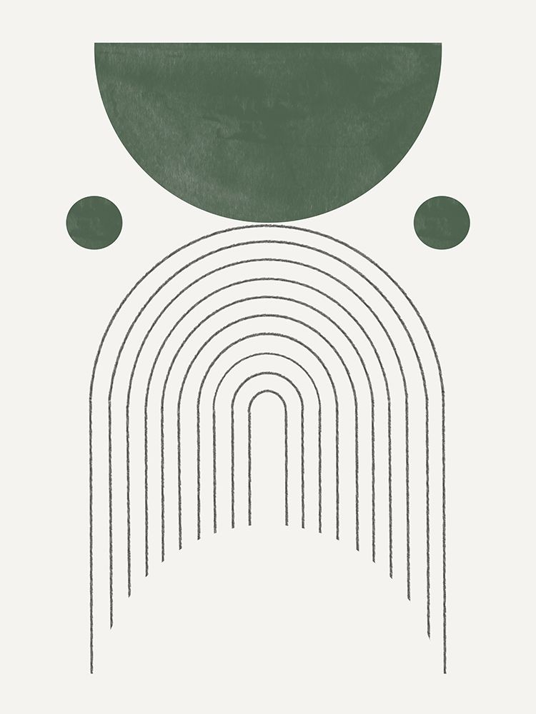 Century Modern  Green Watercolor Balance art print by The Miuus Studio for $57.95 CAD