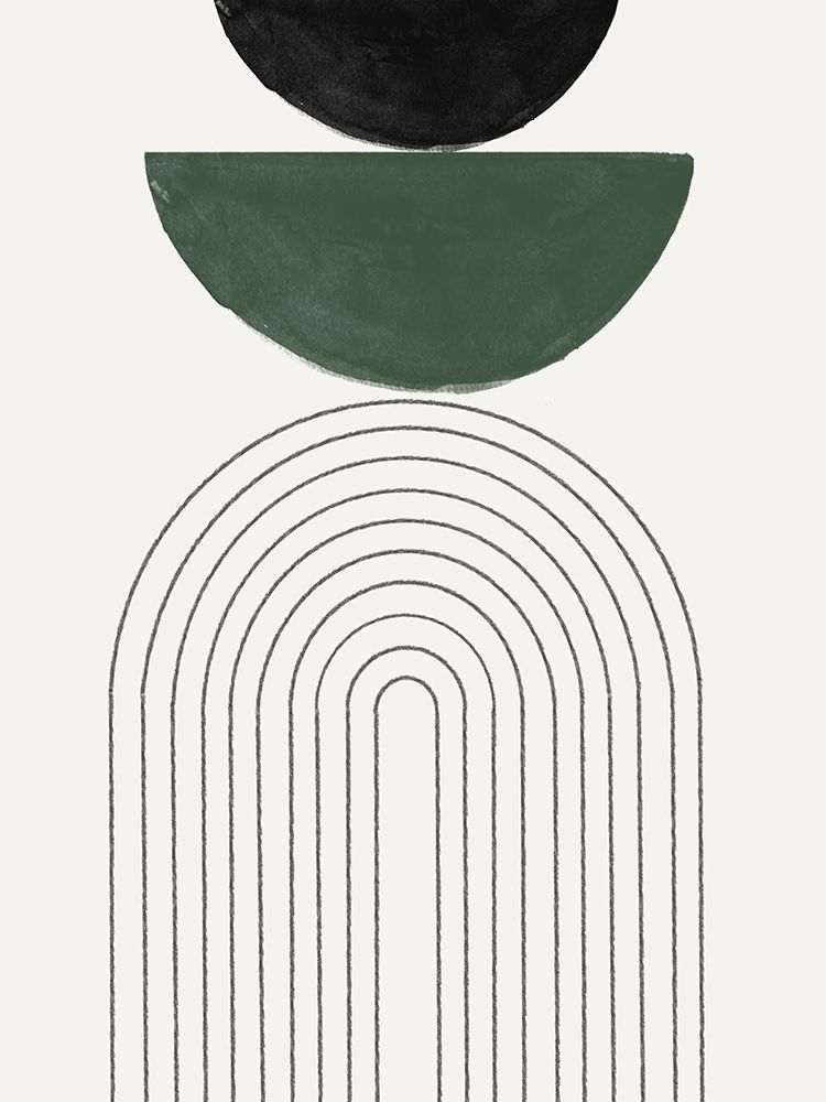 Green and Black Composition art print by The Miuus Studio for $57.95 CAD