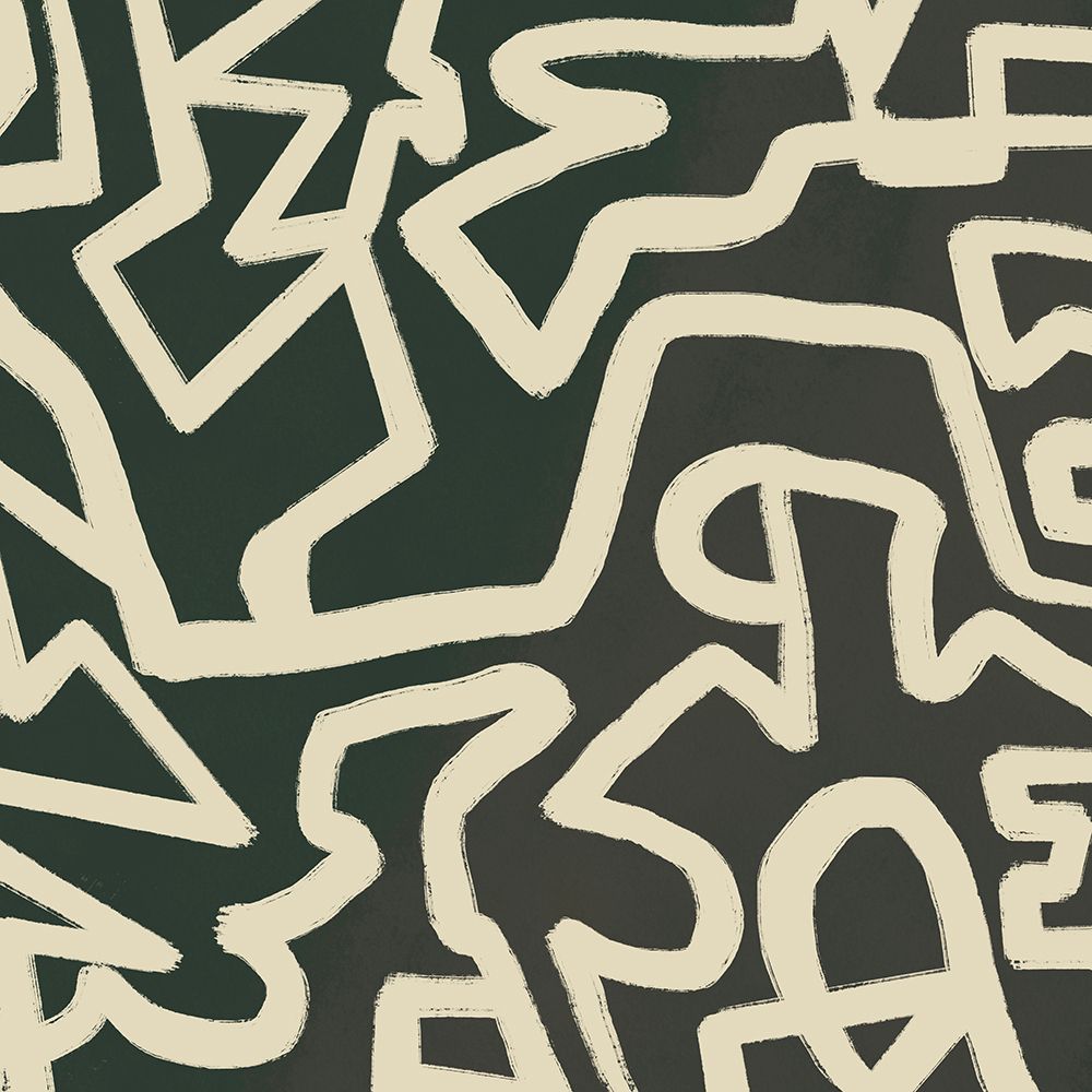 Abstract line art maze pattern art print by Little Dean for $57.95 CAD