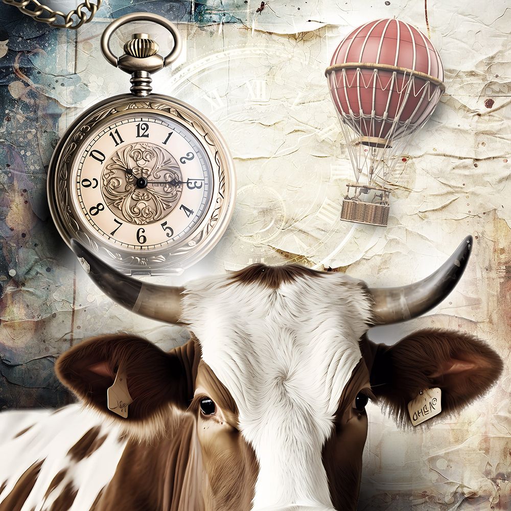 Time Cow 2 art print by Rafal Kulik for $57.95 CAD