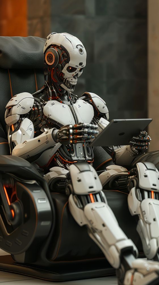 Sitting Robot 2 art print by Bilge Paksoylu for $57.95 CAD