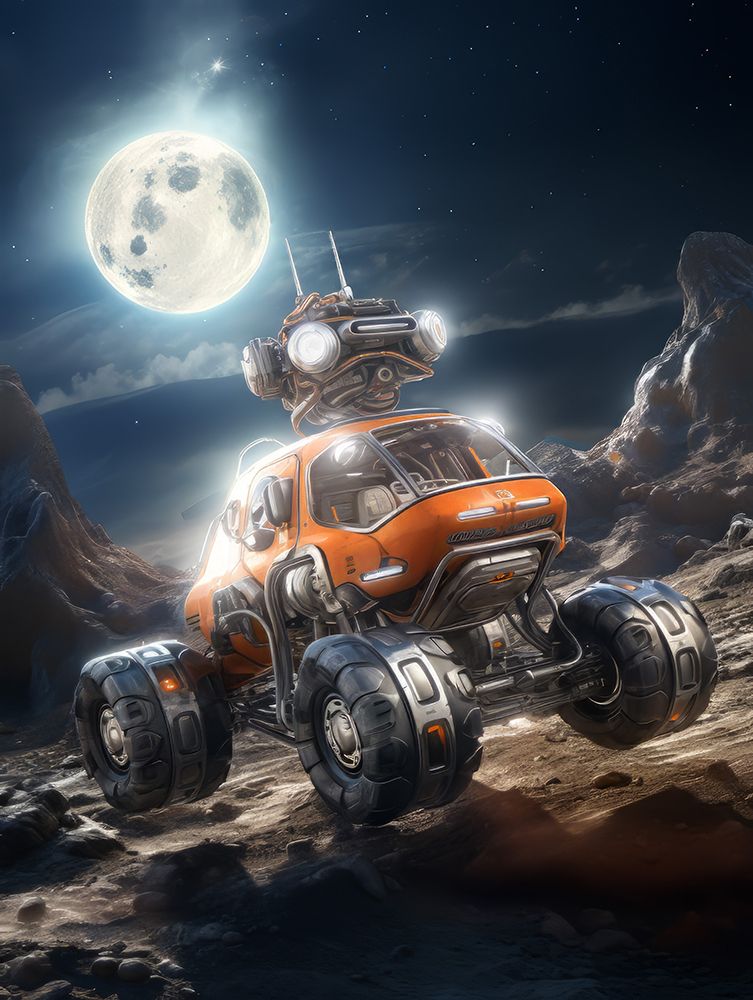 Space Car 1 art print by Bilge Paksoylu for $57.95 CAD