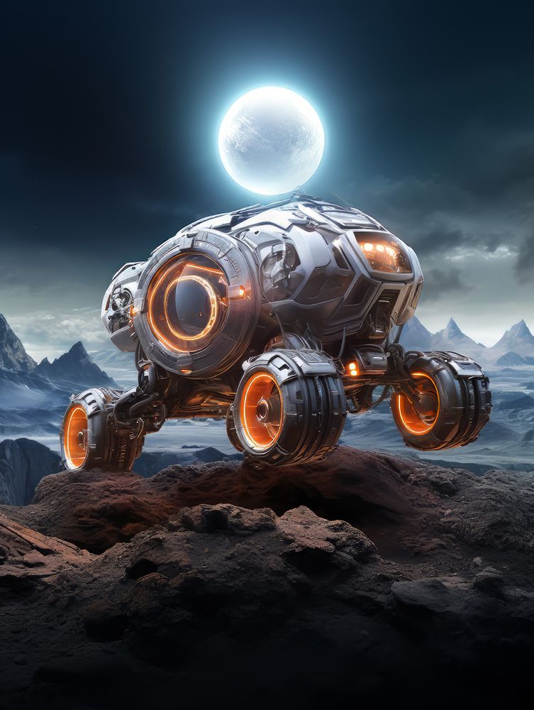 Space Car 3 art print by Bilge Paksoylu for $57.95 CAD