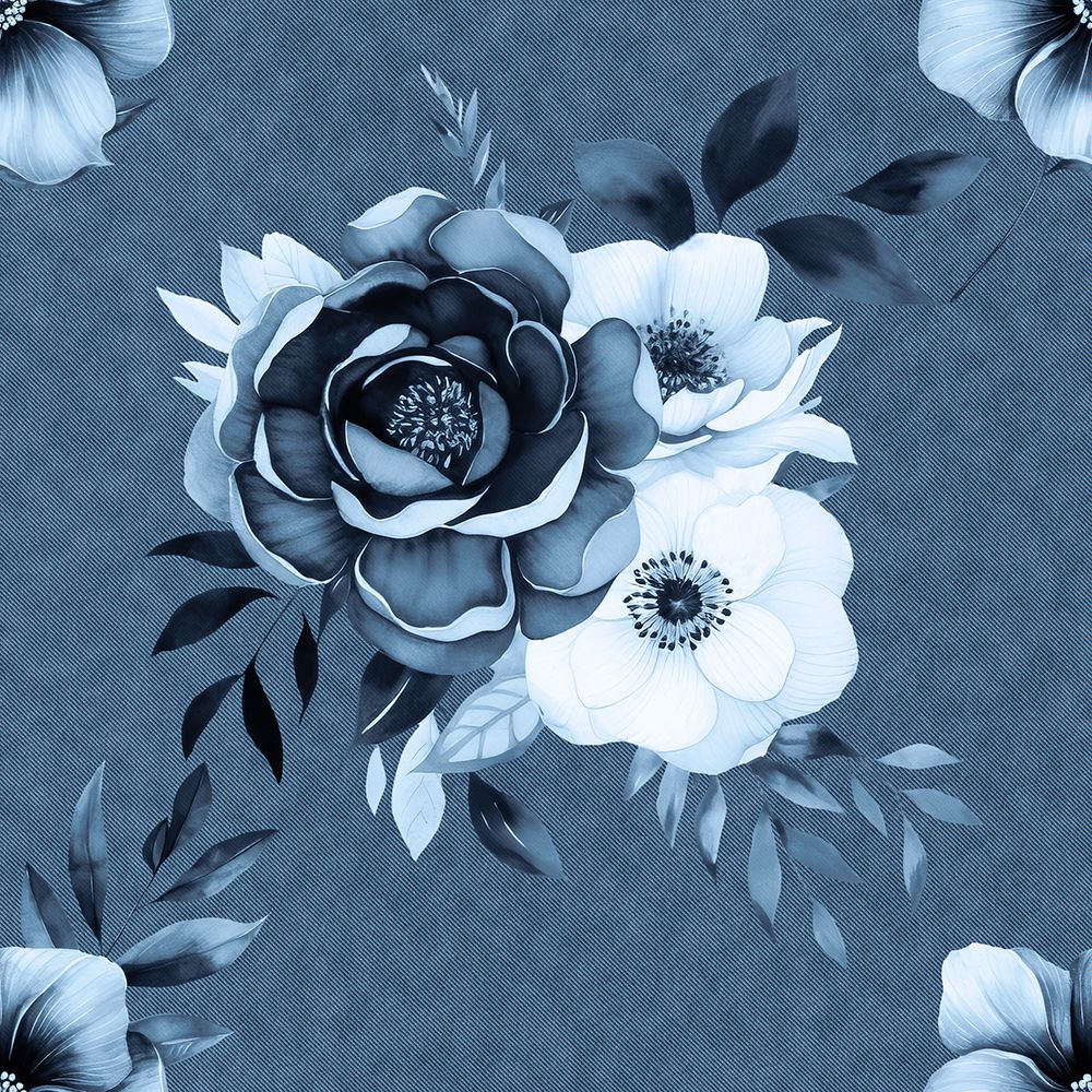 Denim Floral 1 5 art print by Bilge Paksoylu for $57.95 CAD