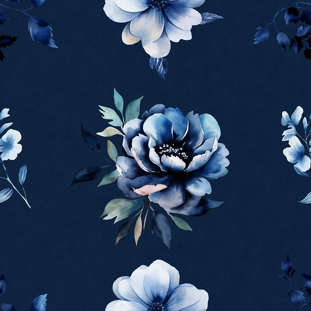 Denim Floral 2 2 art print by Bilge Paksoylu for $57.95 CAD