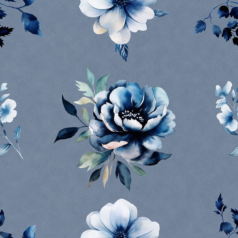 Denim Floral 2 3 art print by Bilge Paksoylu for $57.95 CAD