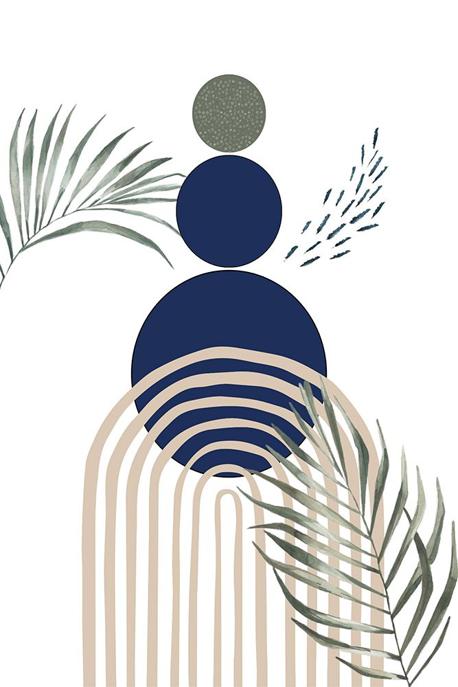 Boho Green Blue 1 art print by Sally Ann Moss for $57.95 CAD