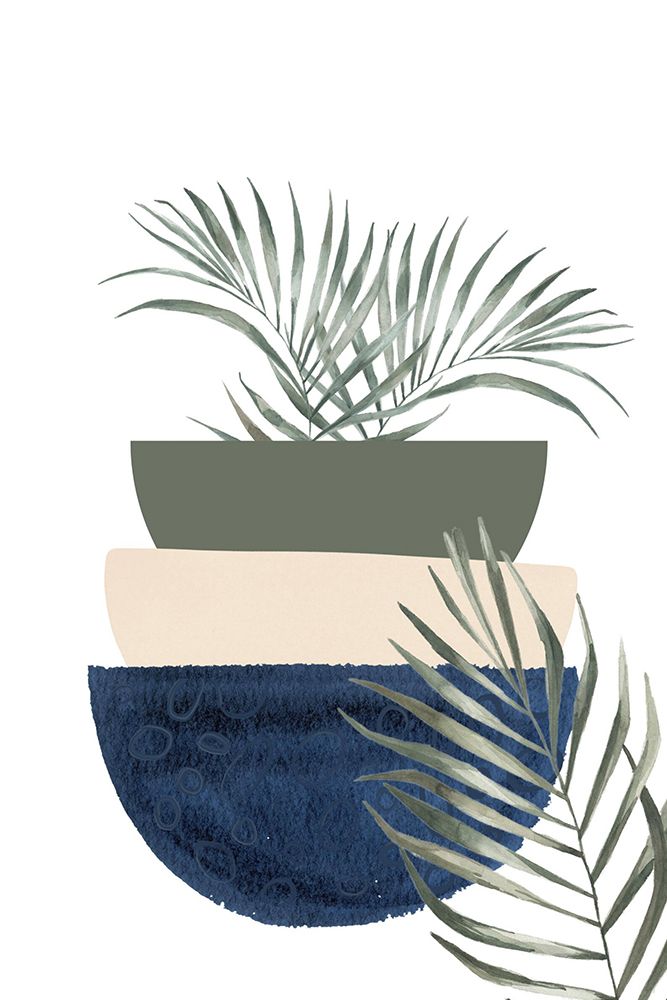 Boho Green Blue 2 art print by Sally Ann Moss for $57.95 CAD