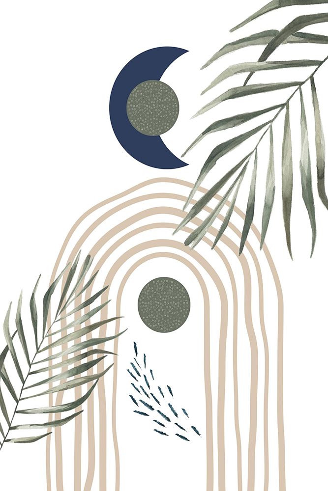 Boho Green Blue 4 art print by Sally Ann Moss for $57.95 CAD