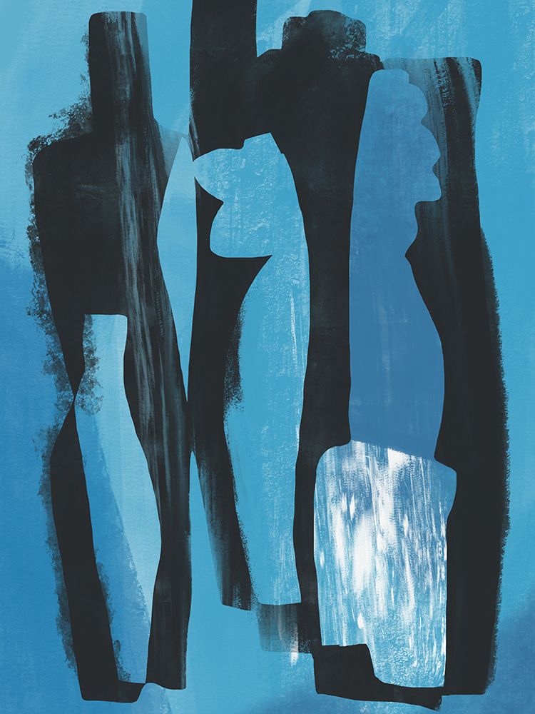 Stii life Vases silhouette in blue Art Print art print by Little Dean for $57.95 CAD