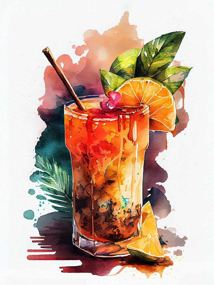 Drinks cocktail art print by Justyna Jaszke for $57.95 CAD