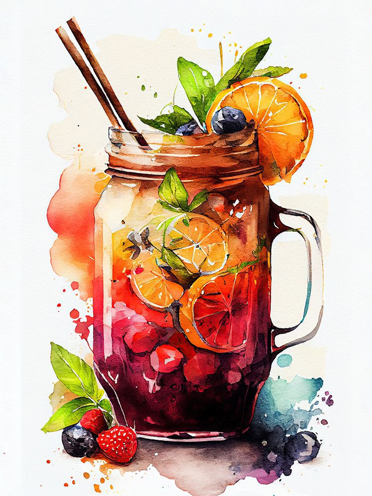 Drinks cocktail art print by Justyna Jaszke for $57.95 CAD