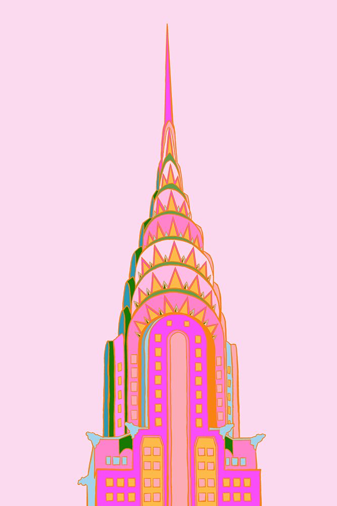 New York Skyscraper (Strawberry Mint) art print by Vibrant Vacationer (Audra) for $57.95 CAD