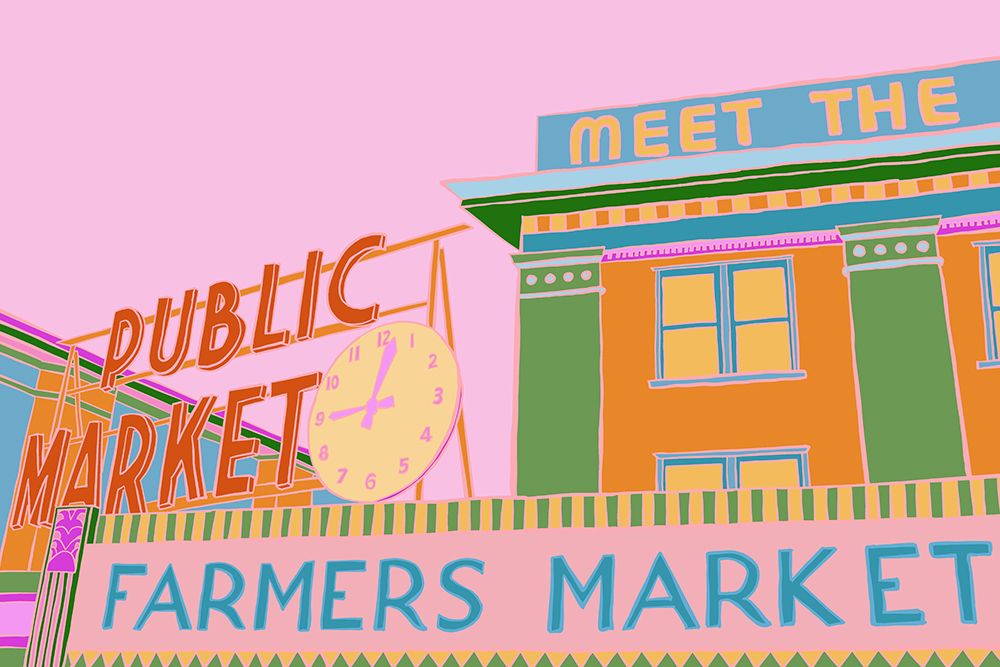 Pike Place Market (Fruit Punch) art print by Vibrant Vacationer (Audra) for $57.95 CAD
