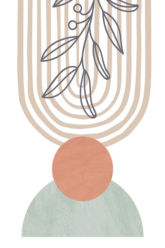 Orange and Green Shapes 2 art print by Sally Ann Moss for $57.95 CAD