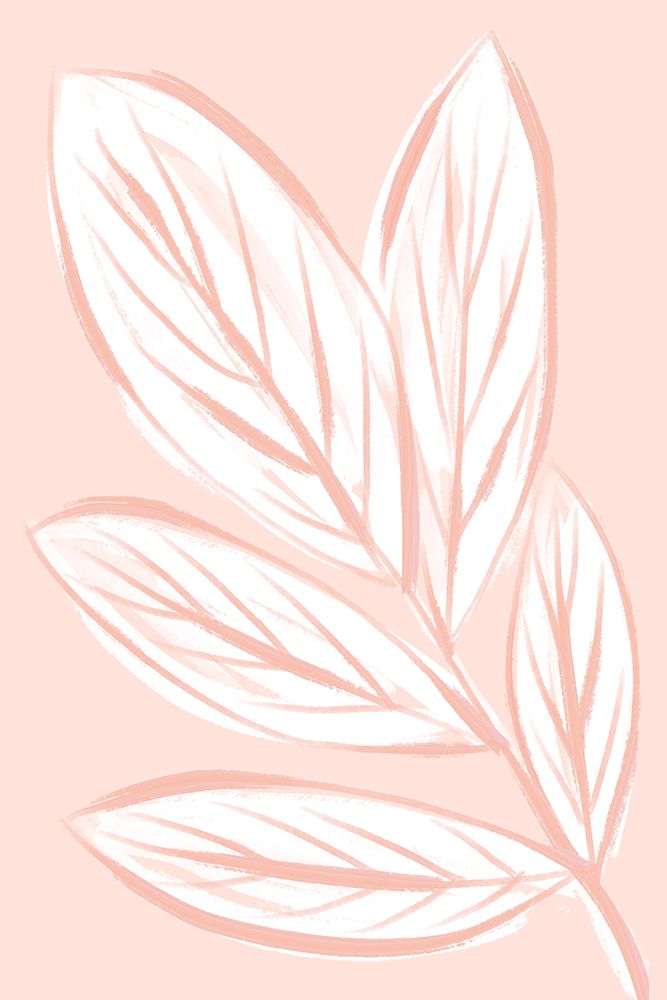 Pink Leaves art print by Martina for $57.95 CAD
