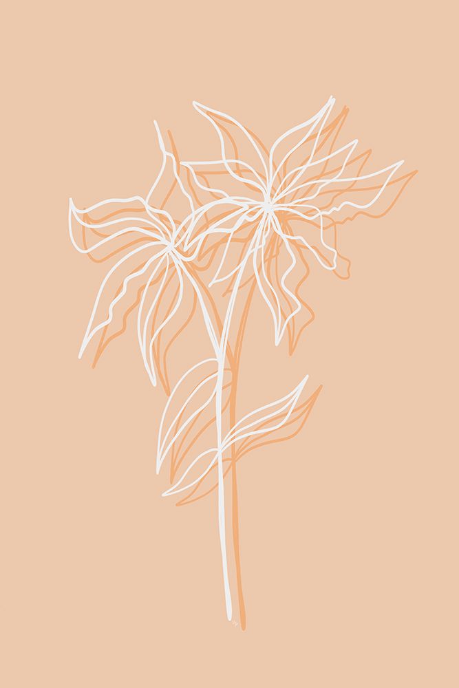 Peach Flower Shade art print by Martina for $57.95 CAD