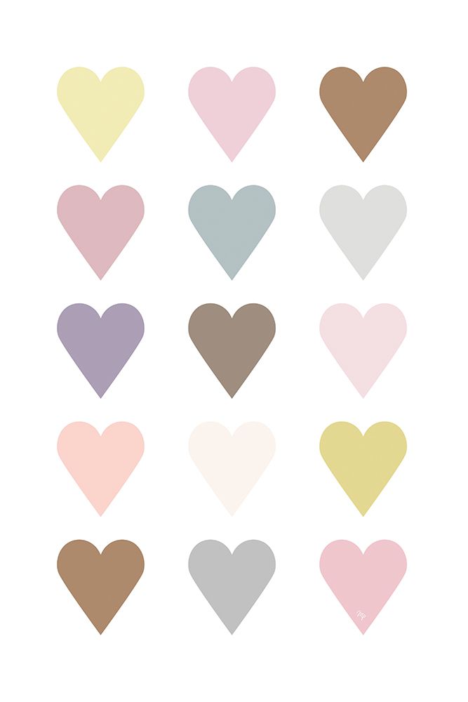 Hearts art print by Martina for $57.95 CAD