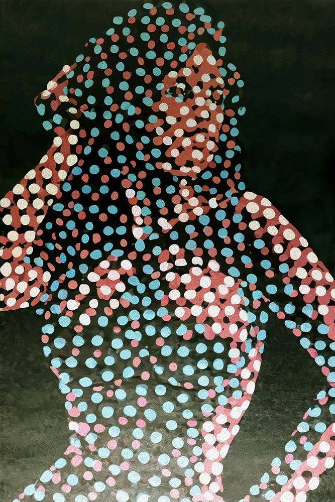 Woman in dots art print by Andreas Magnusson for $57.95 CAD