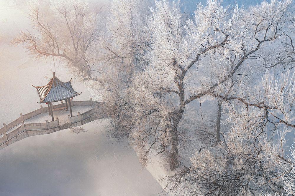Winter Gazebo Dream art print by UU for $57.95 CAD