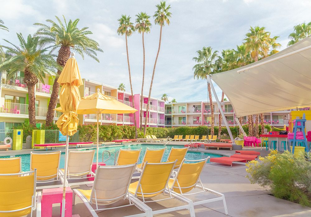 Poolside at the Saguaro Hotel - Palm Springs art print by Tom Windeknecht for $57.95 CAD