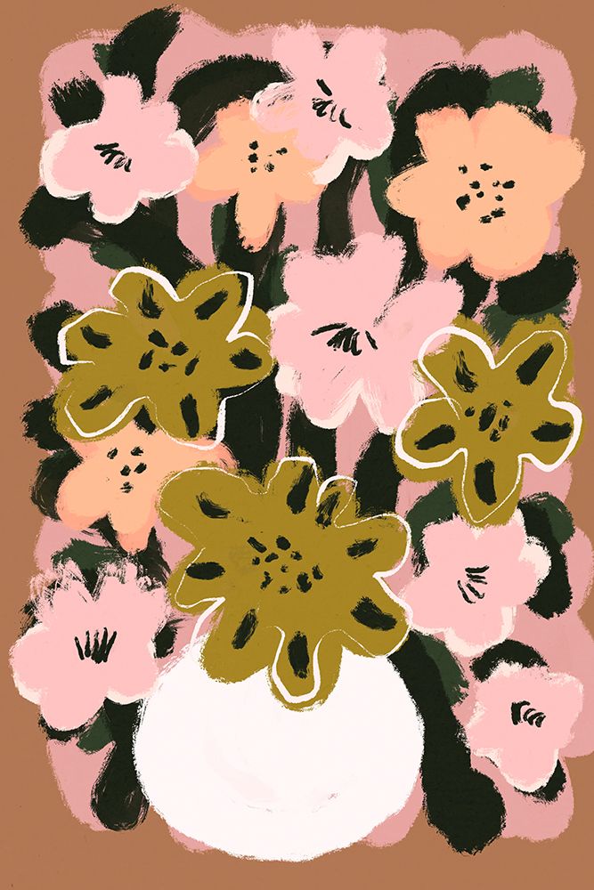 Pastel Flower Impression No 7 art print by Treechild for $57.95 CAD