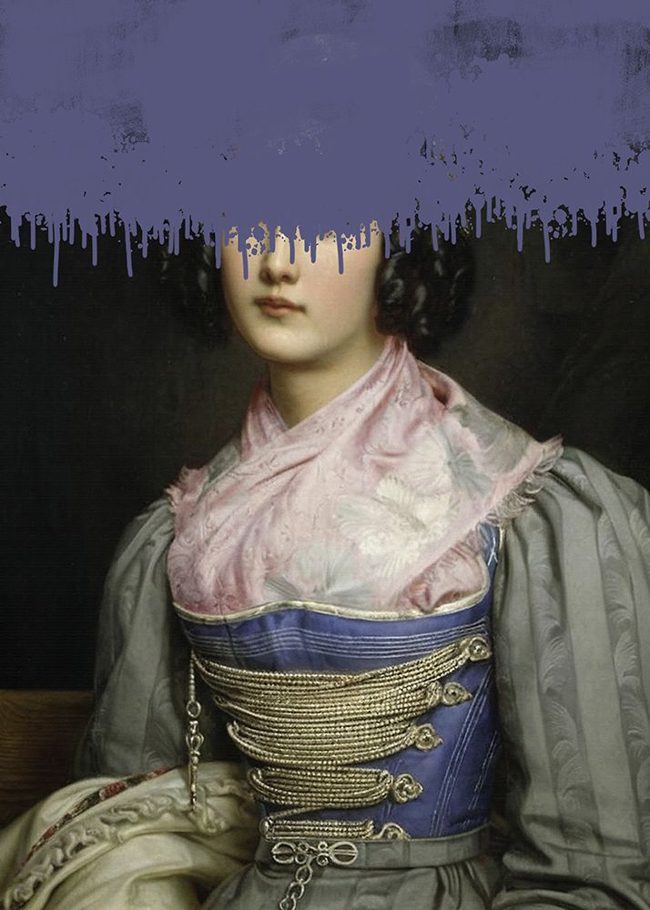 Portrait of Vintage Woman Collage art print by The Art Concept for $57.95 CAD