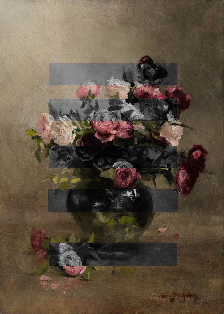 Bouquet of Vintage Oil Painting Flowers art print by The Art Concept for $57.95 CAD