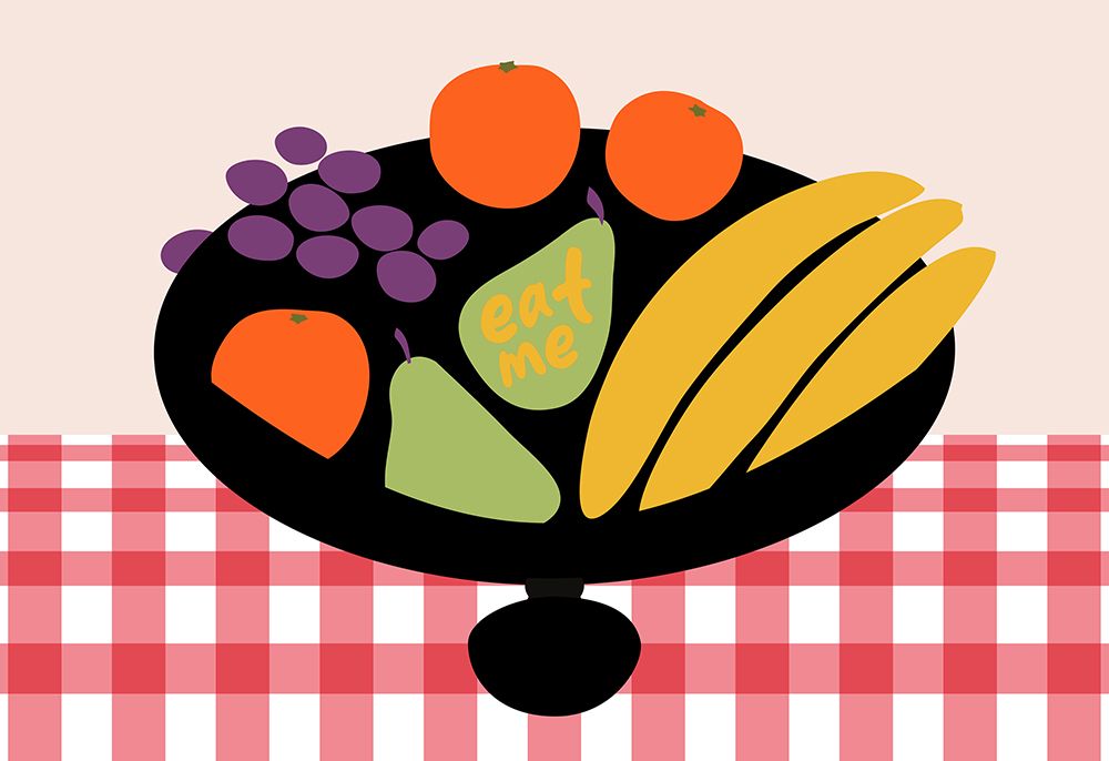 The fruit bowl (eat me) art print by Rosana Laiz Blursbyai for $57.95 CAD