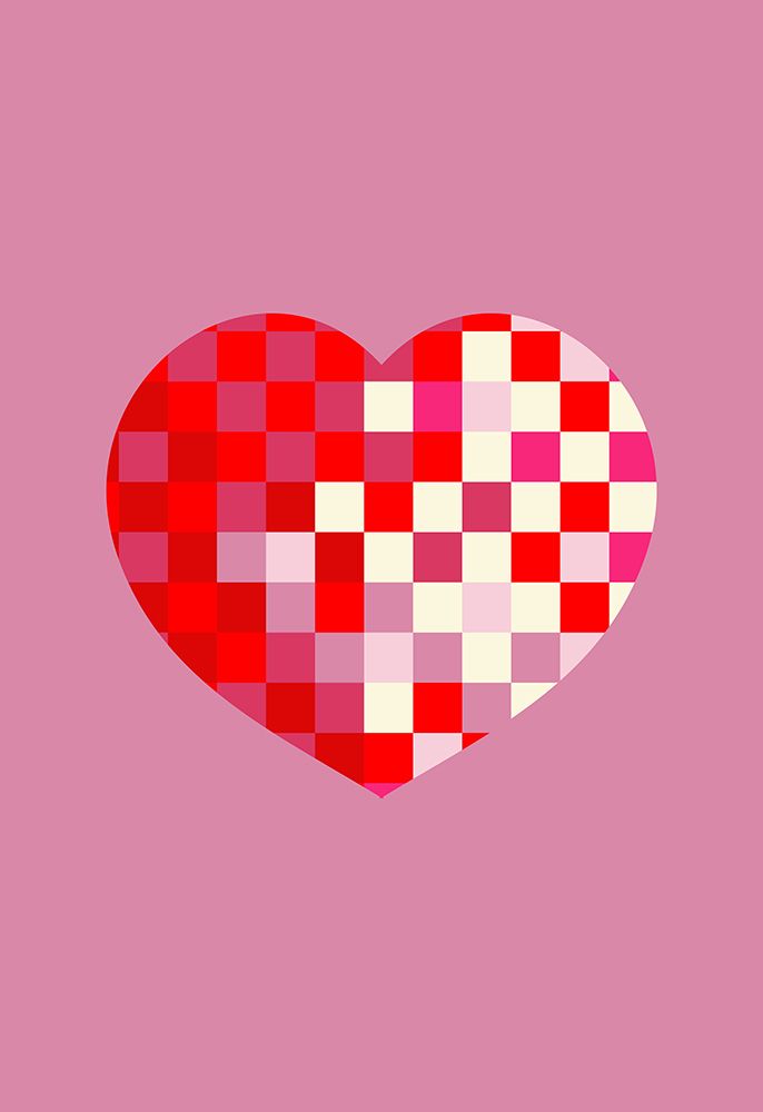 Pixel heart art print by Rosana Laiz Blursbyai for $57.95 CAD