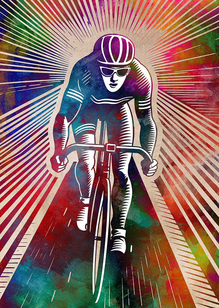Cycling #cycling #sport #bike art print by Justyna Jaszke for $57.95 CAD