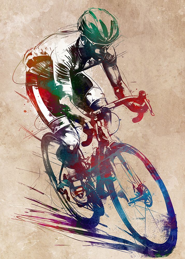 Cycling #cycling #sport #bike art print by Justyna Jaszke for $57.95 CAD