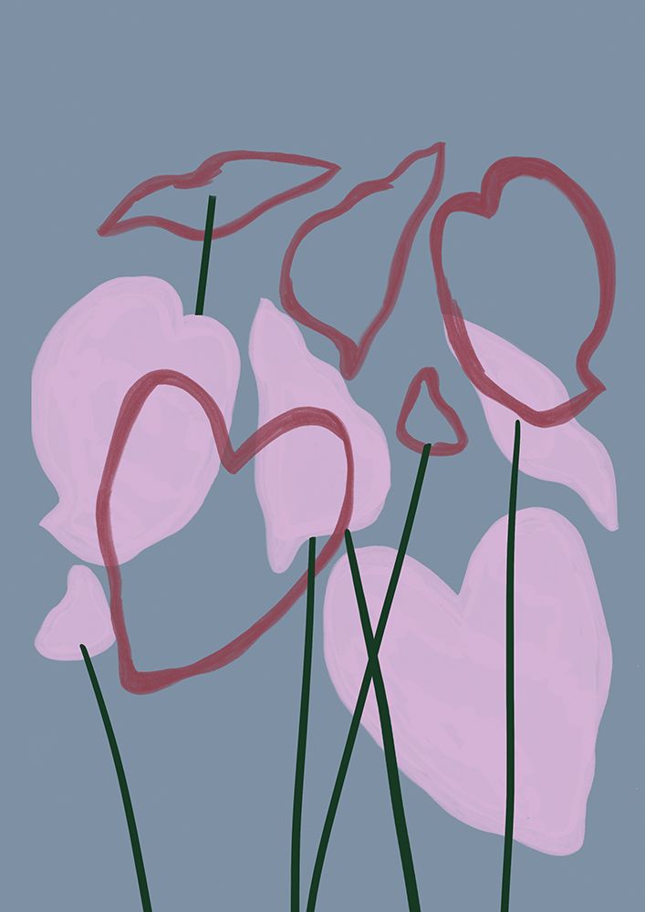 Leaves Blue art print by Elaine Field for $57.95 CAD