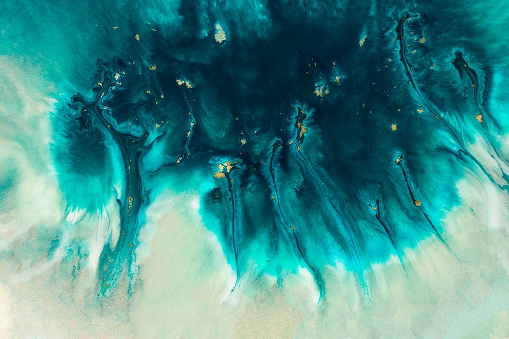 Aqua Echoes art print by Petra de Meikle for $57.95 CAD