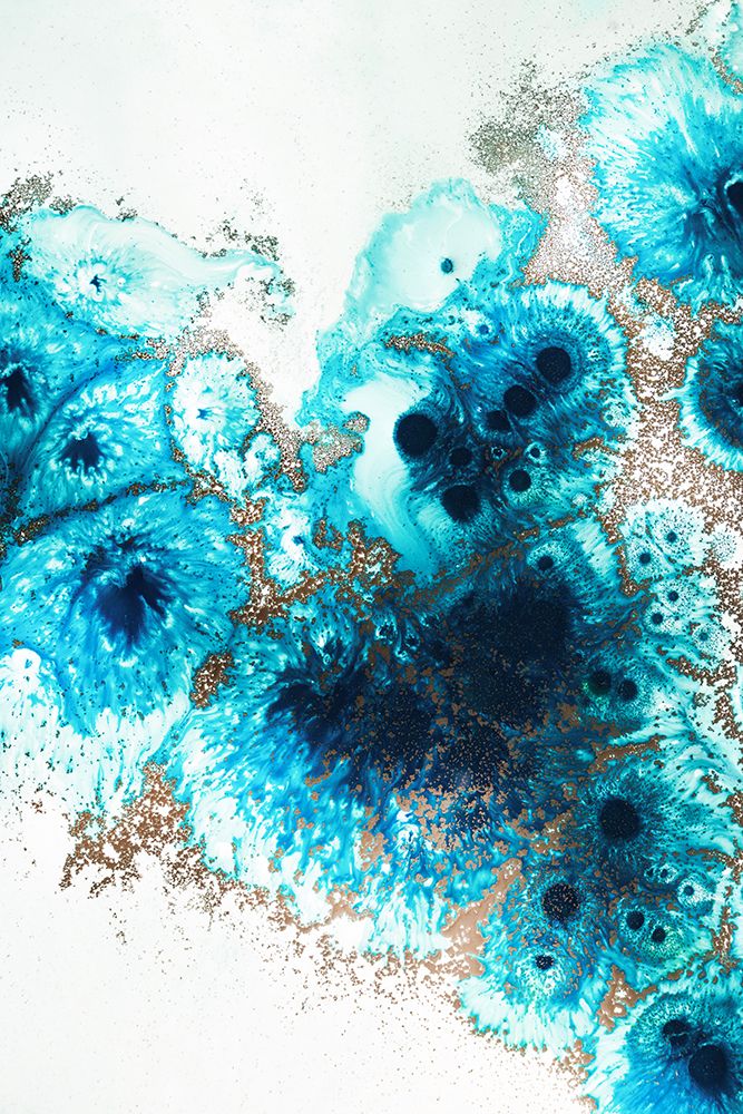 Aqua Aurora  2 art print by Petra de Meikle for $57.95 CAD