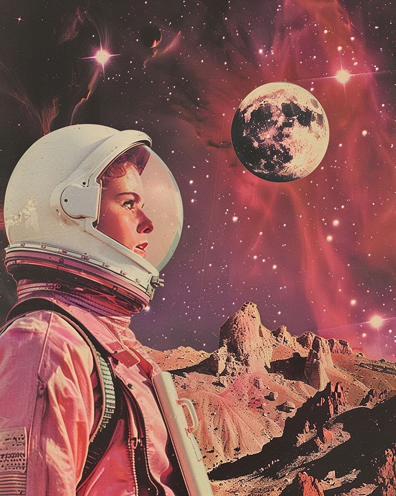 Rocketgirl Collage art print by Samantha Hearn for $57.95 CAD