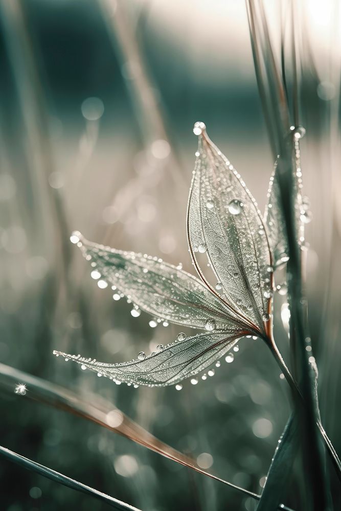 Green Wet Leaf No 1 art print by Treechild for $57.95 CAD