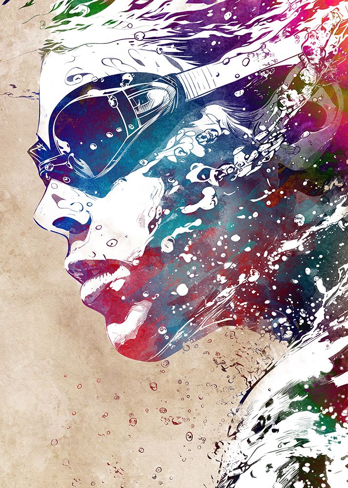 Swimmer sport art #swimmer #sport art print by Justyna Jaszke for $57.95 CAD