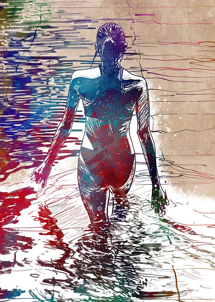 Swimmer sport art #swimmer #sport art print by Justyna Jaszke for $57.95 CAD