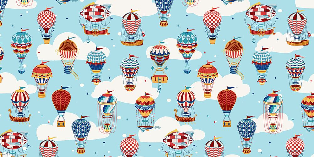 Up in the Clouds_Blue art print by Sue Skellern for $57.95 CAD