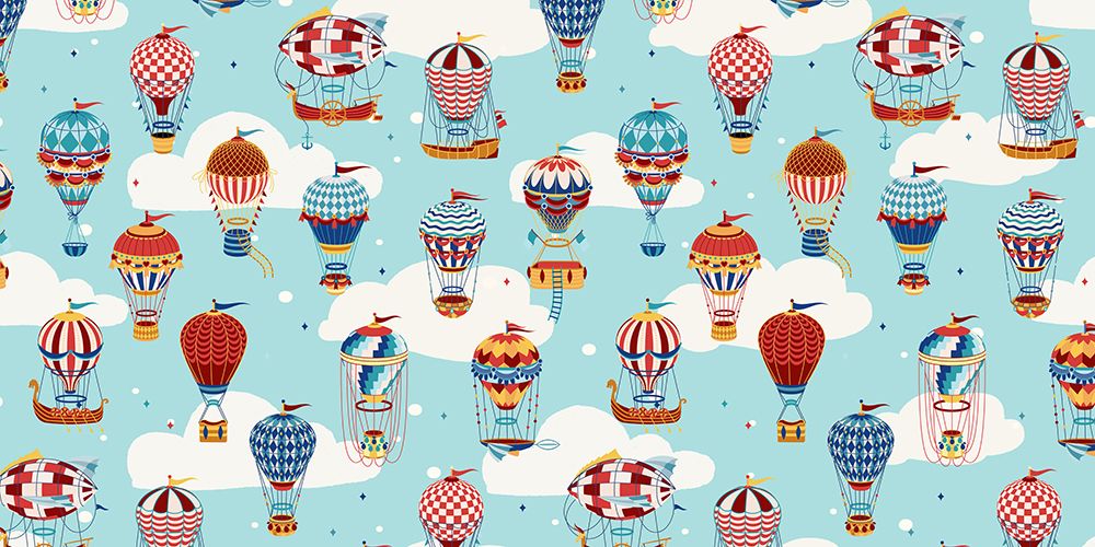 Up in the Clouds_Teal art print by Sue Skellern for $57.95 CAD