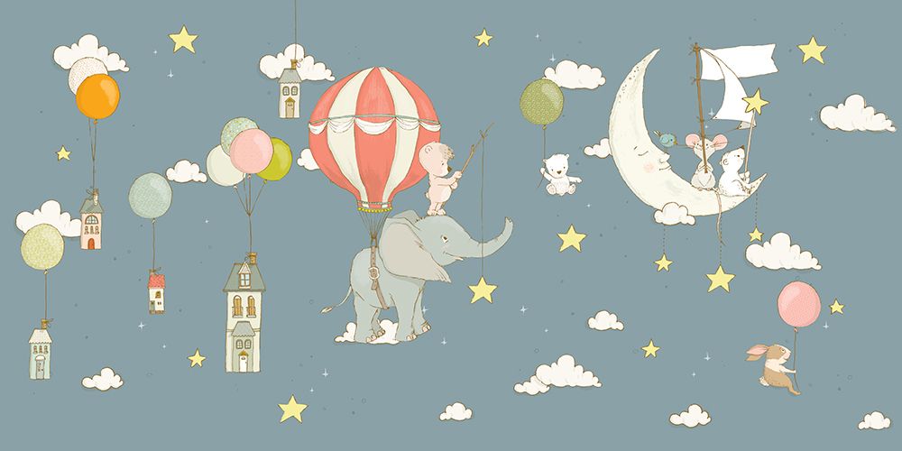 Elephant Dream _Nightblue art print by Sue Skellern for $57.95 CAD