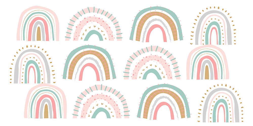 Rainbows_White art print by Sue Skellern for $57.95 CAD