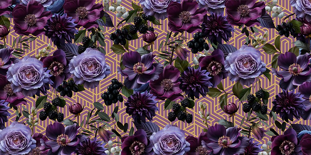 Gothic _Gold Pruple art print by Sue Skellern for $57.95 CAD